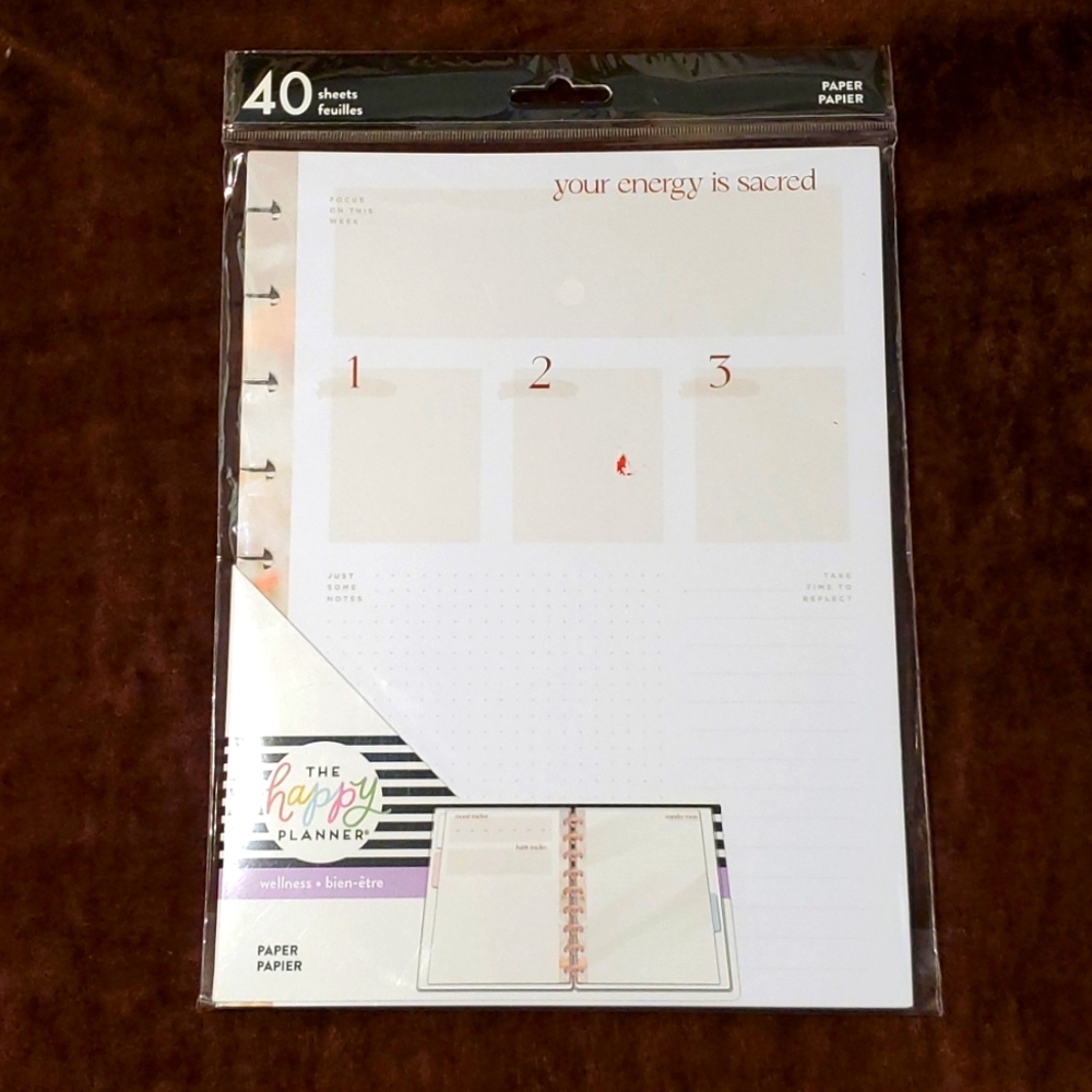 The Happy Planner Wellness Inserts -Please Read
